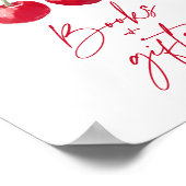 Cherry Baby Shower Books and Gifts Zeichen Poster (Ecke)