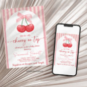 Cherry Baby Shower Cherry on Top Einladung