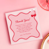 Cherry Baby Shower Dankeskarte