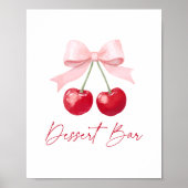Cherry Baby Shower Dessert Bar Sign Poster (Vorne)