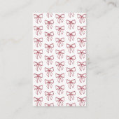 Cherry Baby Shower Gift Registry QR Code Sweet Bow Begleitkarte (Rückseite)