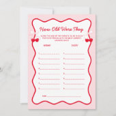 Cherry Baby Shower How Old Were They Game Einladung (Vorderseite)