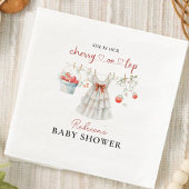 Cherry Baby Shower Napkins - Elegante Wasserfarbe Serviette