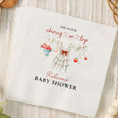 Cherry Baby Shower Napkins - Elegante Wasserfarbe Serviette