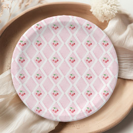 Cherry Baby Shower Pappteller