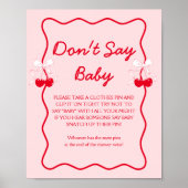 Cherry Baby Shower Say Baby Game nicht Poster (Vorne)