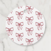 Cherry Baby Shower Thank you Bows Coquette Geschenkanhänger (Rückseite)