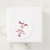 Cherry Baby Shower Thank you Bows Coquette Geschenkanhänger (Beispiel)
