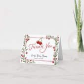 Cherry Baby Shower Thank You Dankeskarte (Vorderseite)