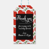 Cherry Baby Shower Twins Danke Geschenkanhänger (Vorderseite)