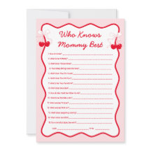 Cherry Baby Shower Who Knows Mommy Best Game