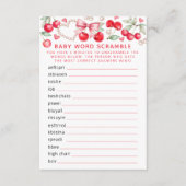 Cherry Baby Shower Word Scramble Game Begleitkarte (Vorderseite)