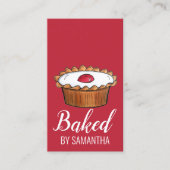 Cherry Bakewell Tart British Food UK Bakery Café Visitenkarte (Vorderseite)