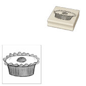 Cherry Bakewell Tart British Food UK Pastry Baking Gummistempel (Stempel)