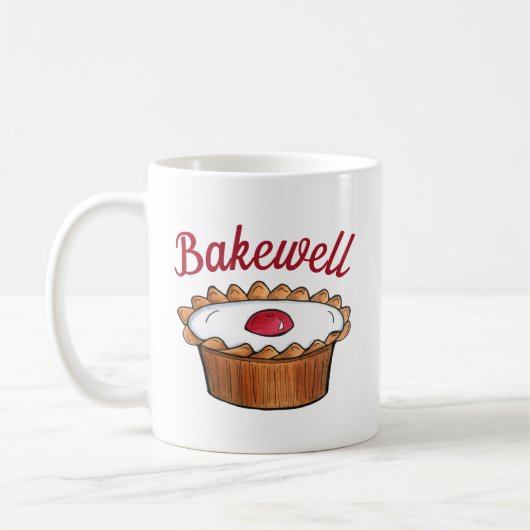 Cherry Bakewell Tart England British Food Sweet Kaffeetasse (Links)