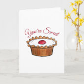 Cherry Bakewell Tart England British Food Sweet Karte (Gelbe Blume)