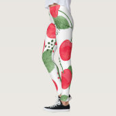 Cherry Berries Vintag, Wasserfarbe nahtlos. Leggings (Links)