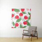 Cherry Berries Vintag, Wasserfarbe nahtlos. Wandteppich (Beispiel)