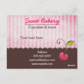 Cherry Berry Cupcake Postkarten (Rückseite)