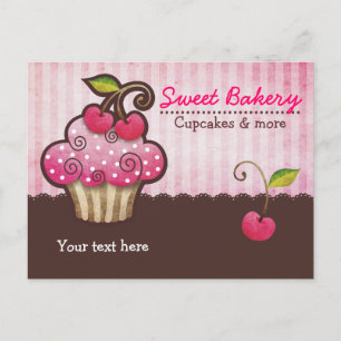 Cherry Berry Cupcake Postkarten