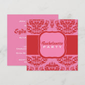 Cherry Berry Freude mit Square Namplate Einladung (Vorne/Hinten)