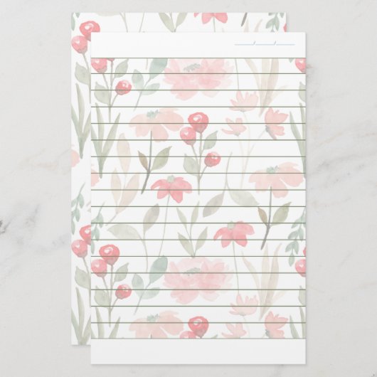 Cherry Berry Muster Schreibpapier mit gestrichenem Briefpapier (Vorne/Hinten)