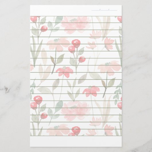Cherry Berry Muster Schreibpapier mit gestrichenem Briefpapier (Vorderseite)