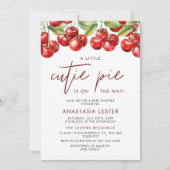 Cherry Berry Sweet Baby Shower Einladung (Vorderseite)