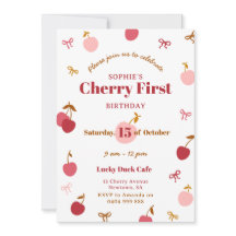 Cherry Birthday Einladung