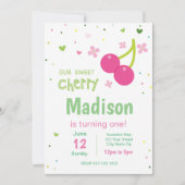 Cherry Birthday Einladung (Vorderseite)