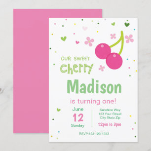 Cherry Birthday Einladung