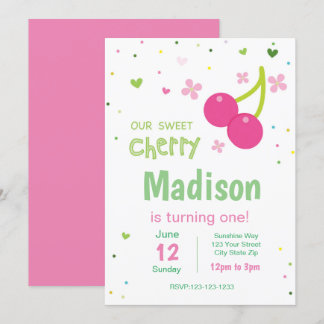 Cherry Birthday Einladung