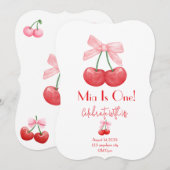 CHERRY BIRTHDAY EINLADUNG (Vorne/Hinten)