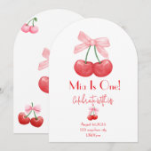 CHERRY BIRTHDAY EINLADUNG (Vorne/Hinten)