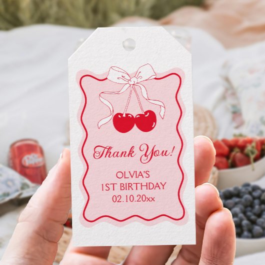 Cherry Birthday Party Fevor Geschenkanhänger
