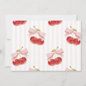 Cherry Birthday Photo Thank You Einladung (Rückseite)