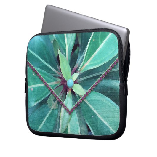 Cherry-Blätter Laptopschutzhülle (Vorderseite Links)