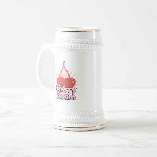 Cherry Bloom Bierglas (Vorderseite Links)