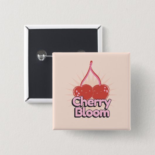 Cherry Bloom Button (Vorne & Hinten)