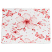 Cherry Bloom Elegance Große Geschenktüte (Vorderseite)