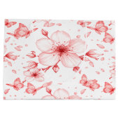 Cherry Bloom Elegance Große Geschenktüte (Rückseite)