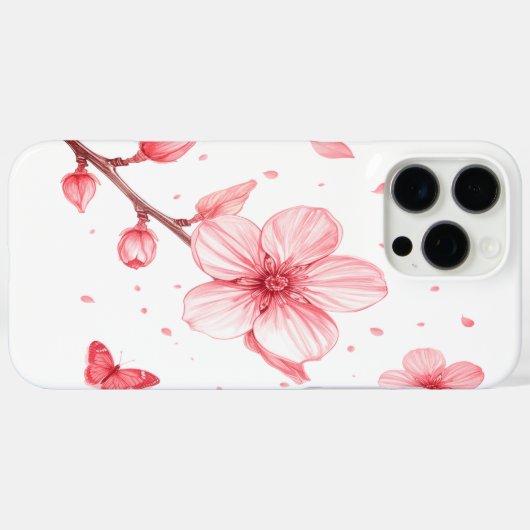 Cherry Bloom Elegance – Vibrant Nature Case (Rückseite (Horizontal))