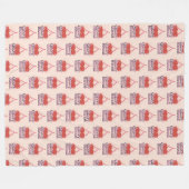 Cherry Bloom Fleece Blanket (Vorderseite (Horizontal))