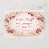 Cherry Bloom Floral Diapper Raffle Begleitkarte (Vorderseite)