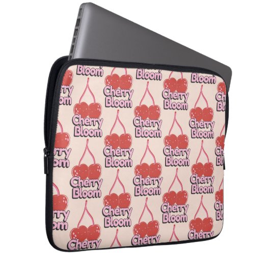 Cherry Bloom Laptop Sleeve (Vorne Rechts)