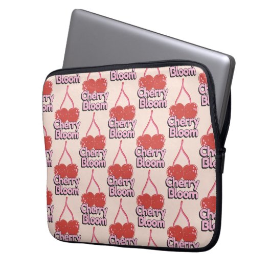 Cherry Bloom Laptop Sleeve (Vorderseite Links)