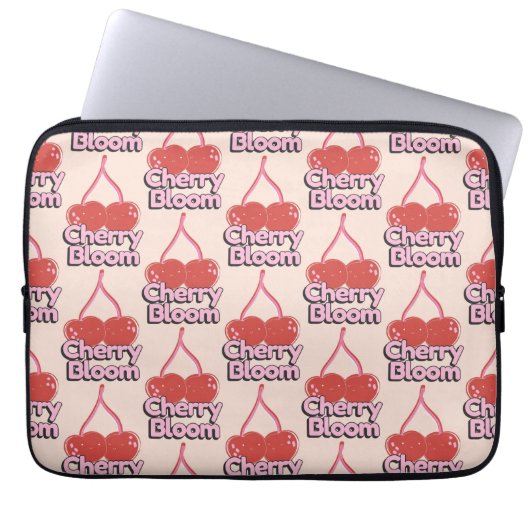 Cherry Bloom Laptop Sleeve (Vorderseite)