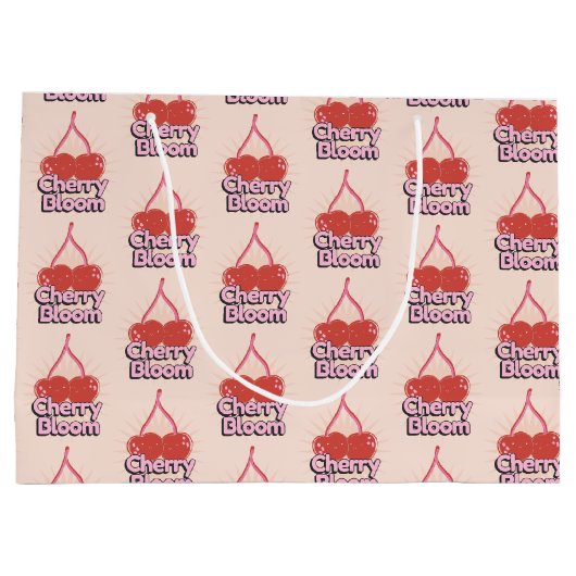 Cherry Bloom Large Gift Bag Große Geschenktüte (Rückseite)
