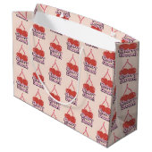 Cherry Bloom Large Gift Bag Große Geschenktüte (Rückseite Schrägansicht)