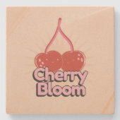 Cherry Bloom Steinuntersetzer (Vorderseite)